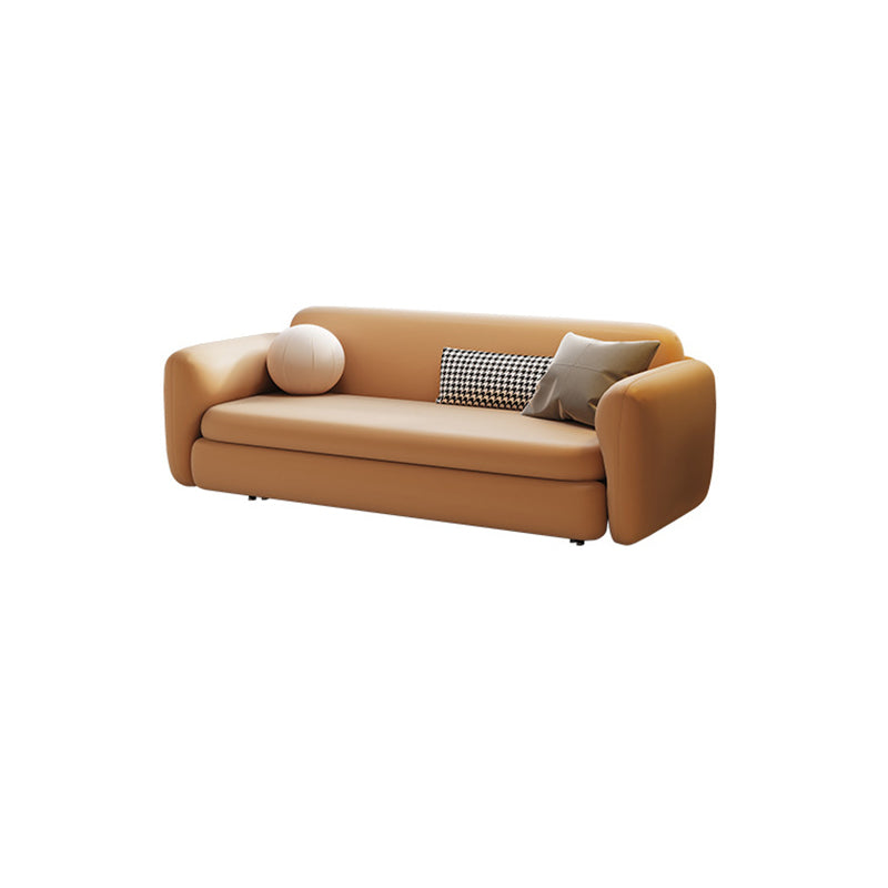Recessed Arms Futon Sofa Bed Cushion Back Pillow Included Sleeper Sofa Clearhalo 'furn' 'furn_futons' 'Furniture' 'Futons & Daybeds' 'Futons' 'Living Room Furniture' 6364060