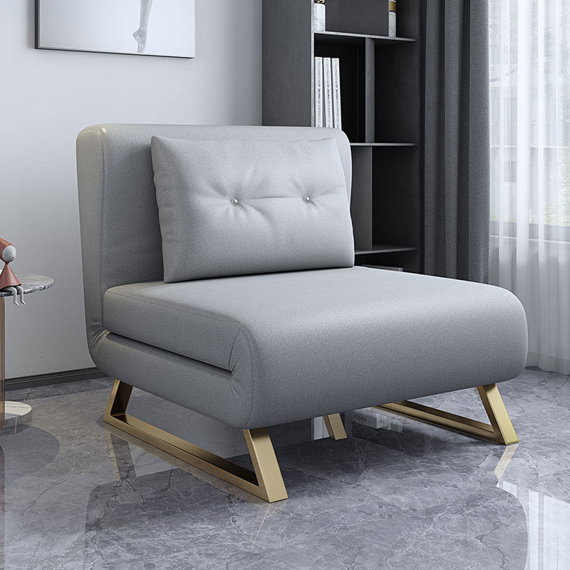 Cushion Back Futon Sofa Bed Pillow Included Sleeper Sofa with Gold Leg Clearhalo 'furn' 'furn_futons' 'Furniture' 'Futons & Daybeds' 'Futons' 'Living Room Furniture' 6364074