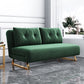 Cushion Back Futon Sofa Bed Pillow Included Sleeper Sofa with Gold Leg Green Clearhalo 'furn' 'furn_futons' 'Furniture' 'Futons & Daybeds' 'Futons' 'Living Room Furniture' 6364090