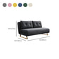 Cushion Back Futon Sofa Bed Pillow Included Sleeper Sofa with Gold Leg Clearhalo 'furn' 'furn_futons' 'Furniture' 'Futons & Daybeds' 'Futons' 'Living Room Furniture' 6364093