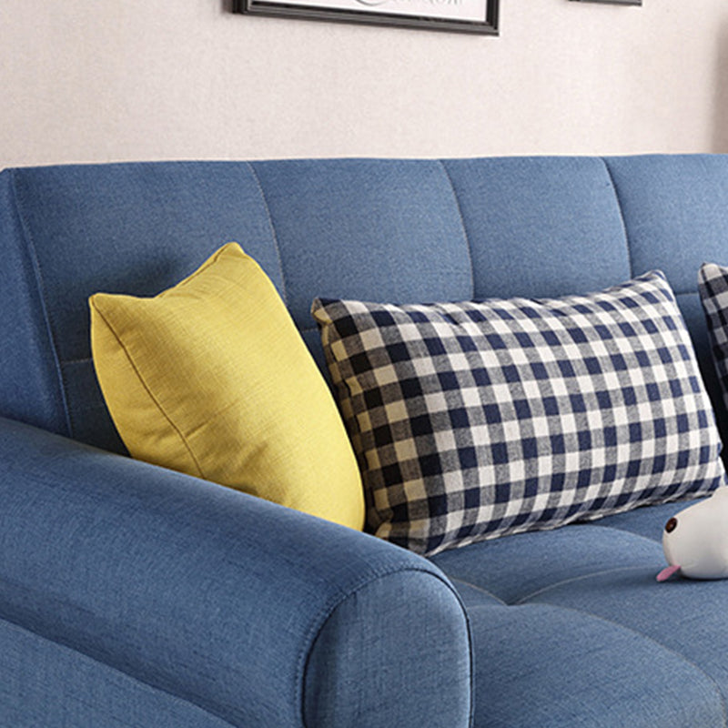 Cushion Back Futon Sofá almohada de cama con brazos acampanados sofá durmiente