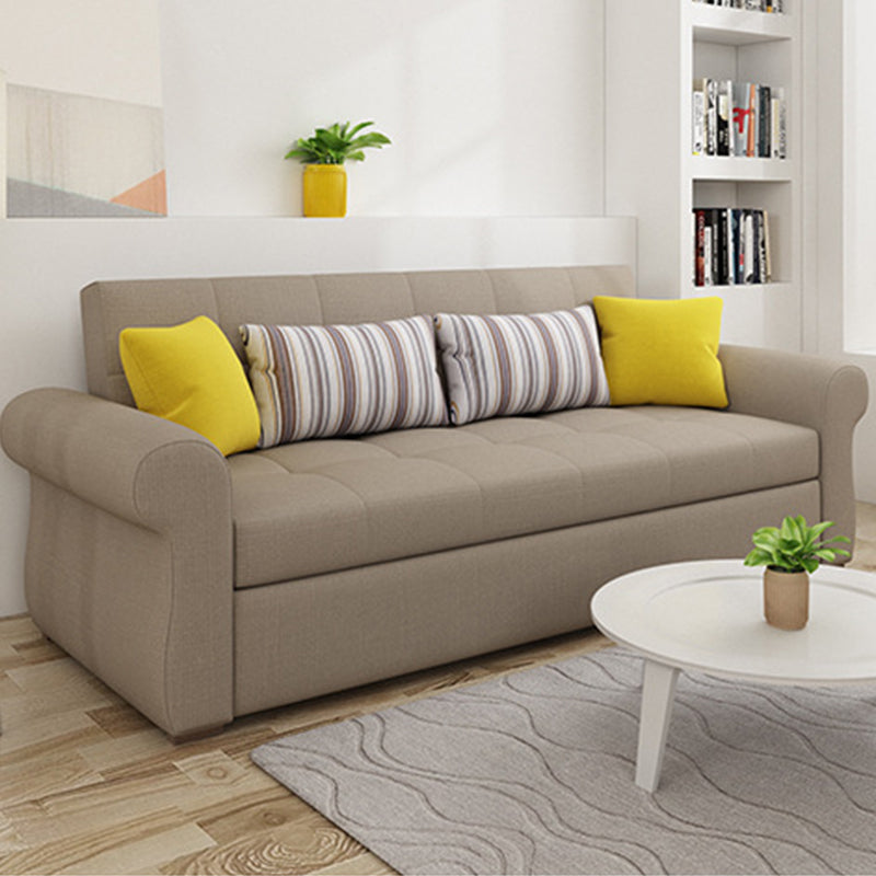 Cushion Back Futon Sofa bedkussen omvatte wijd uitlopende armen slaper bank