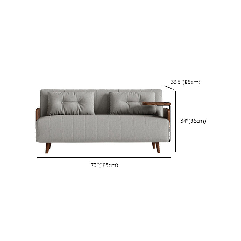 Modern Cushion Back Futon Sofa Bed Pillow Included Sleeper Sofa
