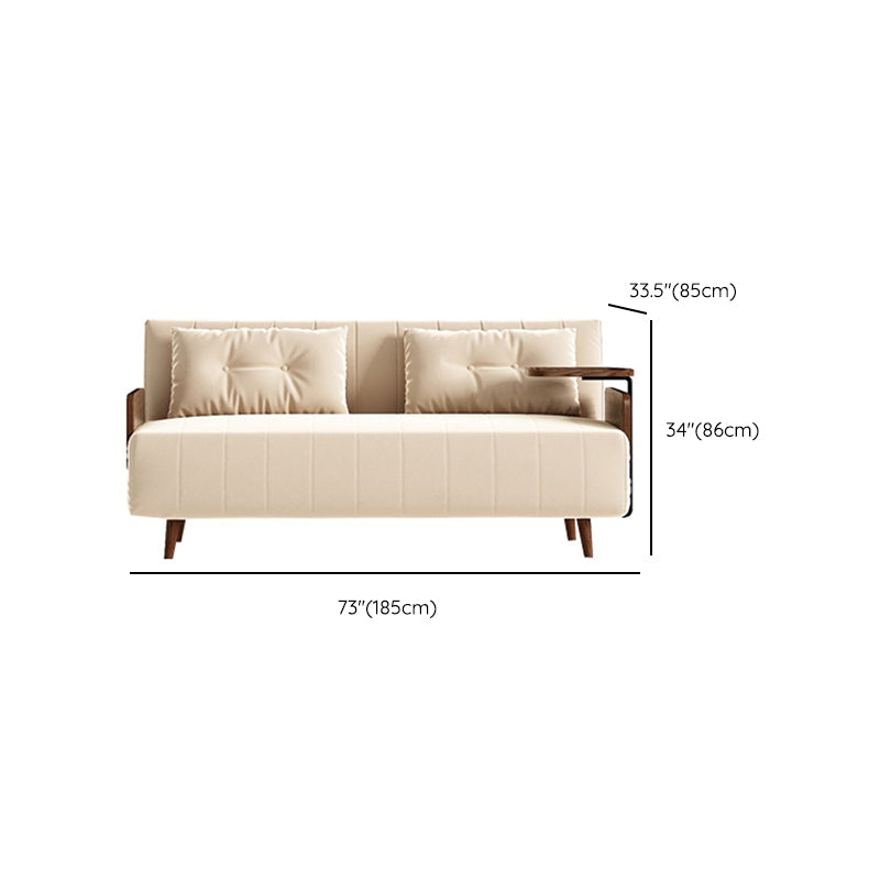 Modern Cushion Back Futon Sofa Bed Pillow Included Sleeper Sofa