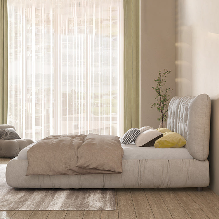 Lit de mousse de cadre moderne avec tête de lit rembourrée