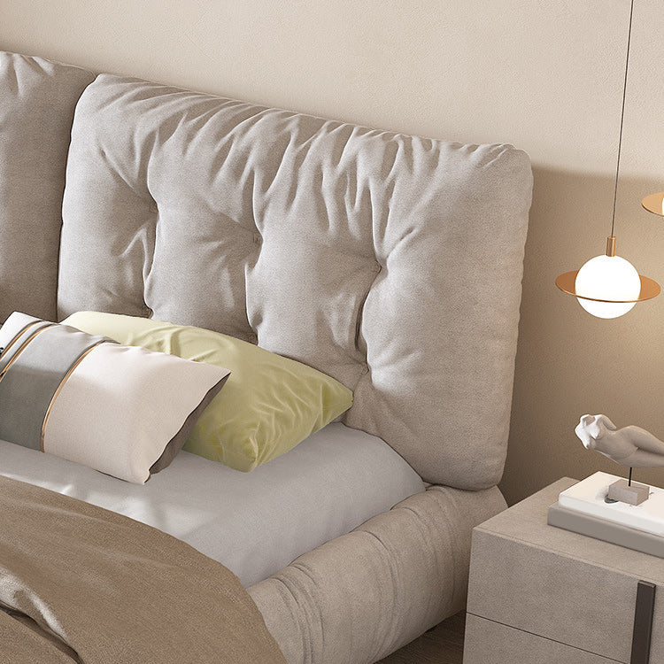 Lit de mousse de cadre moderne avec tête de lit rembourrée