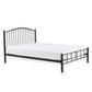 Contemporary Slat Bed Metal Black Open-Frame Bed with Custom Gold Legs Olympic Queen Clearhalo 'Bedroom Furniture' 'Beds' 'furn' 'furn_beds' 'Furniture' 6364180