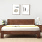 Modern Solid Color Panel Bed Rubberwood Standard Bed with Headboard California King Walnut Clearhalo 'Bedroom Furniture' 'Beds' 'furn' 'furn_beds' 'Furniture' 6364222