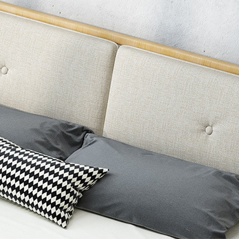 Panneau moderne lit en bois massif en bois lit standard avec tête de lit