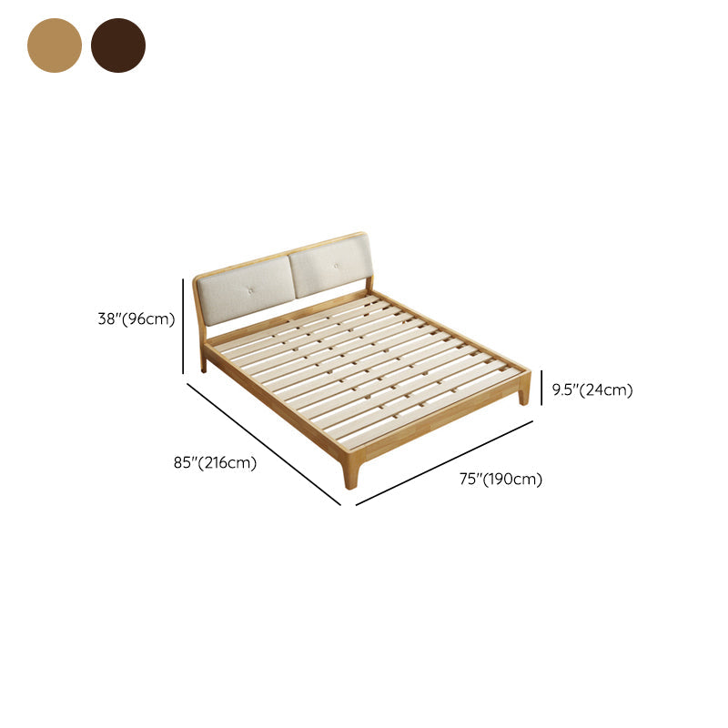 Panneau moderne lit en bois massif en bois lit standard avec tête de lit