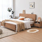 Modern Standard Bed Rectangular Solid Wood Panel Bedwith Headboard