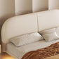 Marco de cama contemporáneo de espuma de cama estándar de color sólido con cabecera tapizada