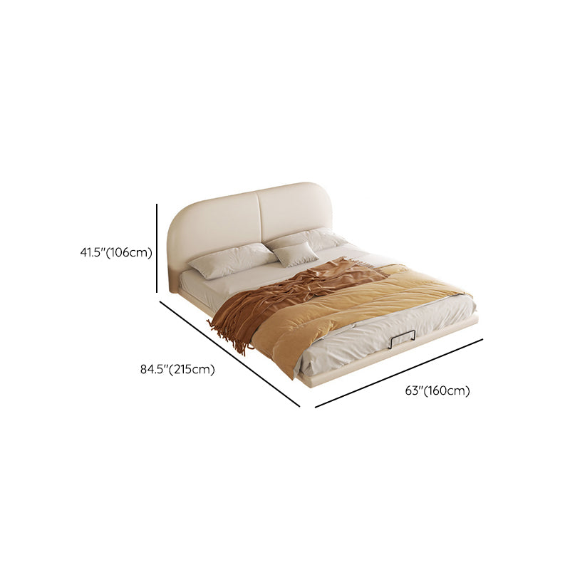 Marco de cama contemporáneo de espuma de cama estándar de color sólido con cabecera tapizada