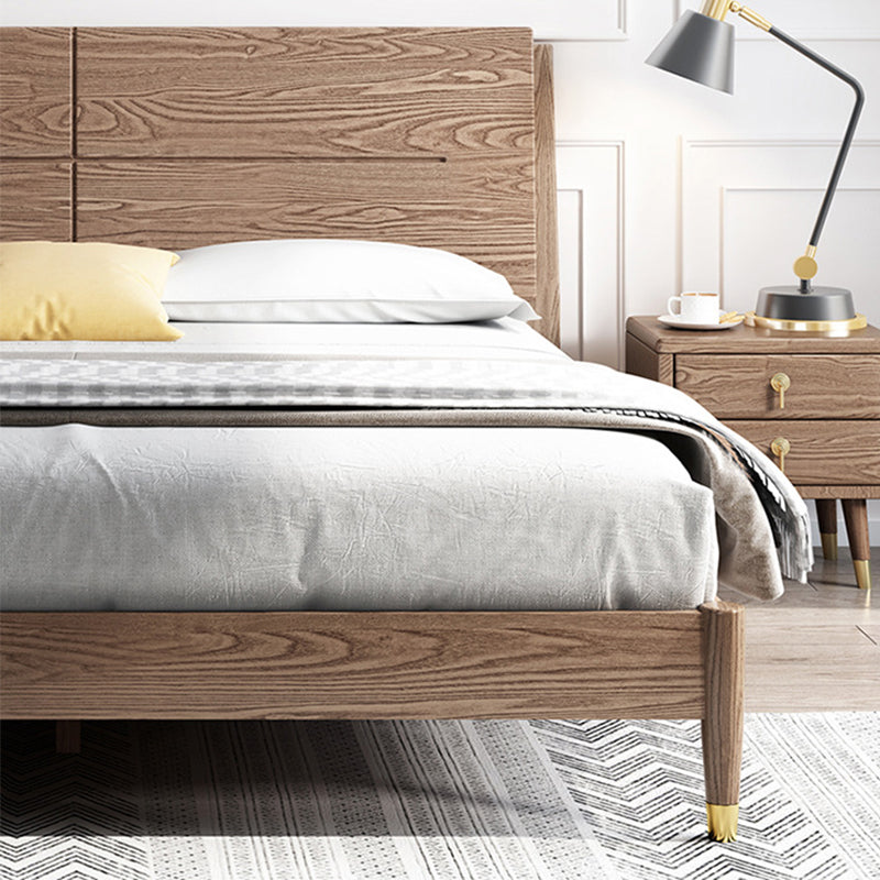 Color sólido de color rectangular Panel de cama Ceniza Cena estándar con cabecera