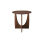 Scandinavian End Table Solid Wood Abstract Base Round Top Side Table Brown 1 Clearhalo 'Coffee & Accent Tables' 'End & Side Tables' 'end_side_tables' 'furn' 'furn_end_side_tables' 'Furniture' 'Living Room Furniture' 6364347
