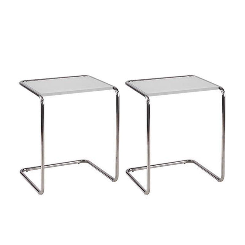 モダニズムのコーナーテーブル木製長方形の上部Cベースサイドテーブル