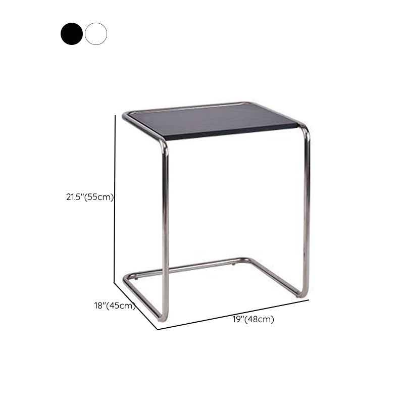 モダニズムのコーナーテーブル木製長方形の上部Cベースサイドテーブル