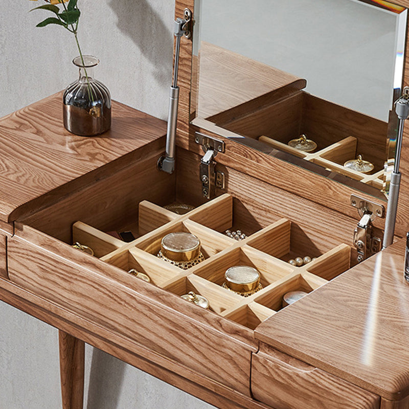 Tradizionale scrivania vanity lancio a specchio singolo doppio cassettiera dritto in piedi