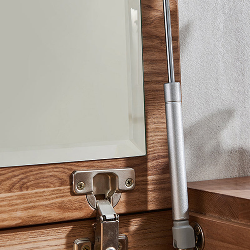 Tradizionale scrivania vanity lancio a specchio singolo doppio cassettiera dritto in piedi