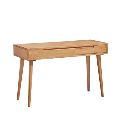 Scandinavian Rubberwood Vanity Flip Single Mirror Jewelry Vanity Desk Makeup Vanity Wood Clearhalo 'Bedroom Furniture' 'furn' 'furn_makeup_vanities' 'Furniture' 'Makeup Vanities' 'makeup_vanities' 6364608