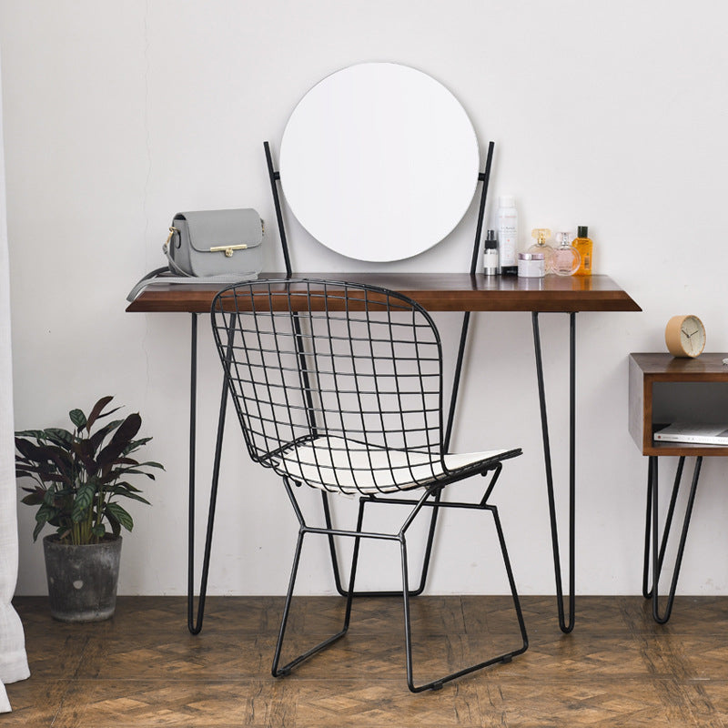 Grand Walnut Make-up Vanity 17.71" Wide Ash Vanity Tables Scandinavian Clearhalo 'Bedroom Furniture' 'furn' 'furn_makeup_vanities' 'Furniture' 'Makeup Vanities' 'makeup_vanities' 6364728