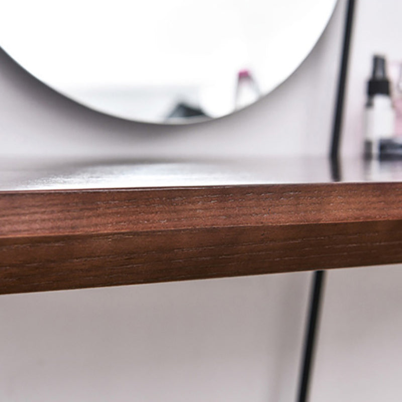 Grand Walnut Make-up Vanity 17.71" Wide Ash Vanity Tables Scandinavian Clearhalo 'Bedroom Furniture' 'furn' 'furn_makeup_vanities' 'Furniture' 'Makeup Vanities' 'makeup_vanities' 6364735