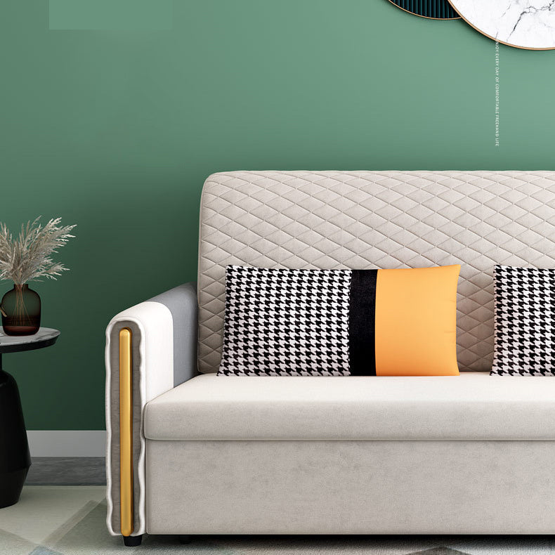 Light Gray Sleeper Sofa Modern Style Sofa Bed with Upholstered Clearhalo 'furn' 'furn_futons' 'Furniture' 'Futons & Daybeds' 'Futons' 'Living Room Furniture' 6364763