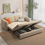 Divano per sonno di velluto beige 31.49 "divano scandinavo largo con imbottito