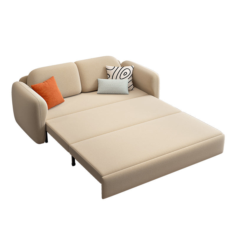 Canapé-lit en velours beige 31,49 "canapé-lit scandinave de largeur avec rembourrage