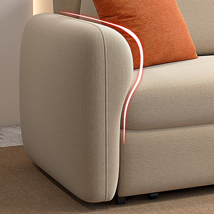 Canapé-lit en velours beige 31,49 "canapé-lit scandinave de largeur avec rembourrage