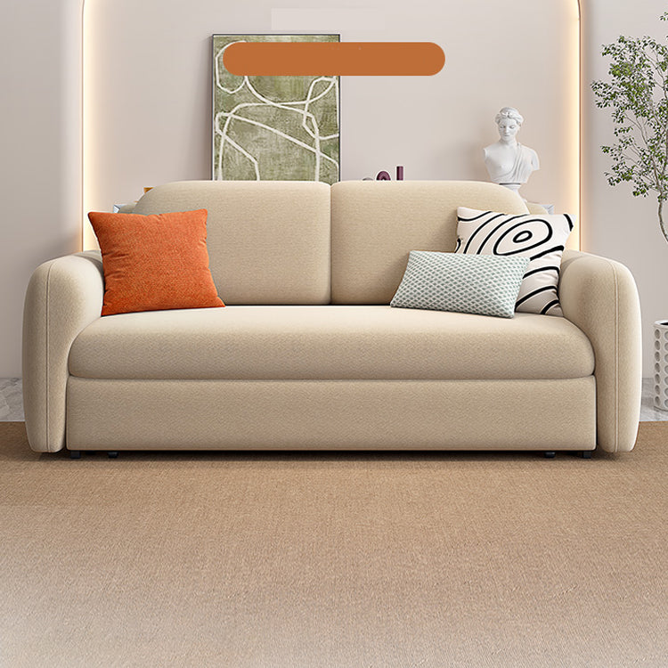 Canapé-lit en velours beige 31,49 "canapé-lit scandinave de largeur avec rembourrage