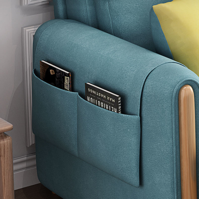 Green Faux leather Sleeper Sofa Scandinavian Style Sofa Bed for Home Clearhalo 'furn' 'furn_futons' 'Furniture' 'Futons & Daybeds' 'Futons' 'Living Room Furniture' 6364794