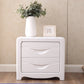 2 Drawers Solid Wood Nightstand Contemporary Oak Night Table 21.3"L x 16.1"W x 19.1"H White 1 Piece Clearhalo 'Bedroom Furniture' 'furn' 'furn_night_stand' 'Furniture' 'night_stand' 'Nightstands' 6366572