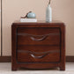2 Drawers Solid Wood Nightstand Contemporary Oak Night Table 21.3"L x 16.1"W x 19.1"H Dark Walnut 1 Piece Clearhalo 'Bedroom Furniture' 'furn' 'furn_night_stand' 'Furniture' 'night_stand' 'Nightstands' 6366576