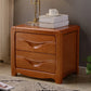 2 Drawers Solid Wood Nightstand Contemporary Oak Night Table 21.3"L x 16.1"W x 19.1"H Medium Wood 1 Piece Clearhalo 'Bedroom Furniture' 'furn' 'furn_night_stand' 'Furniture' 'night_stand' 'Nightstands' 6366579