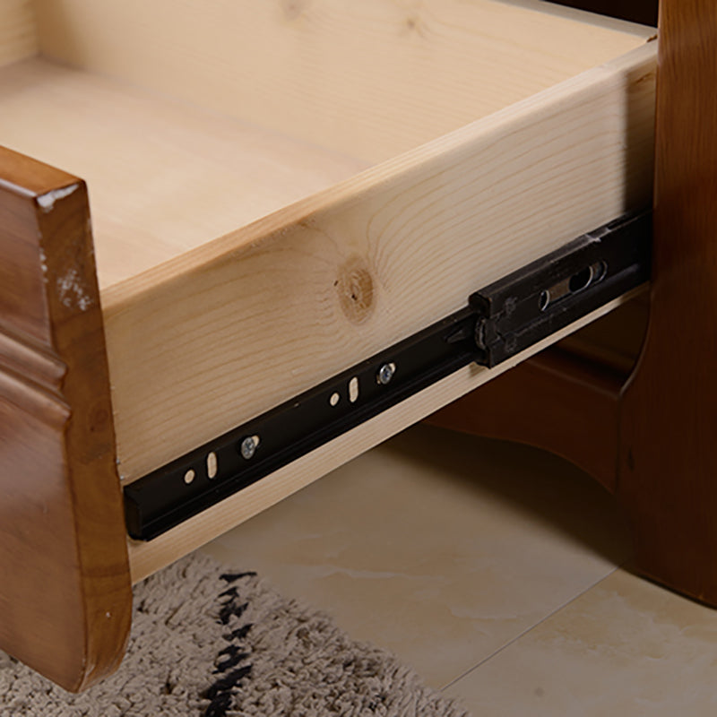 2 Drawers Solid Wood Nightstand Contemporary Oak Night Table Clearhalo 'Bedroom Furniture' 'furn' 'furn_night_stand' 'Furniture' 'night_stand' 'Nightstands' 6366584