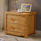2 Drawers Solid Wood Nightstand Contemporary Oak Night Table 21.3"L x 16.1"W x 19.1"H Light Wood 1 Piece Clearhalo 'Bedroom Furniture' 'furn' 'furn_night_stand' 'Furniture' 'night_stand' 'Nightstands' 6366588