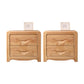 2 Drawers Solid Wood Nightstand Contemporary Oak Night Table 21.3"L x 16.1"W x 19.1"H Natural 2 Piece Set Clearhalo 'Bedroom Furniture' 'furn' 'furn_night_stand' 'Furniture' 'night_stand' 'Nightstands' 6366592