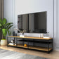 Solid Wood TV Media Console Industrial Media Console TV Stand for Living Room Black Clearhalo 'furn' 'furn_tv_stands_entertainment_centers' 'Furniture' 'Living Room Furniture' 'TV Stands & Entertainment Centers' 'TV Stands & Media Storage Furniture' 'tv_stands_entertainment_centers' 6366774