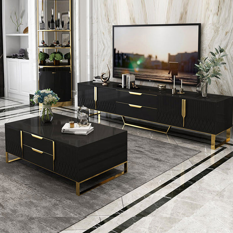 Wooden TV Media Console Modern Media Console TV Stand with Drawers Clearhalo 'furn' 'furn_tv_stands_entertainment_centers' 'Furniture' 'Living Room Furniture' 'TV Stands & Entertainment Centers' 'TV Stands & Media Storage Furniture' 'tv_stands_entertainment_centers' 6366789