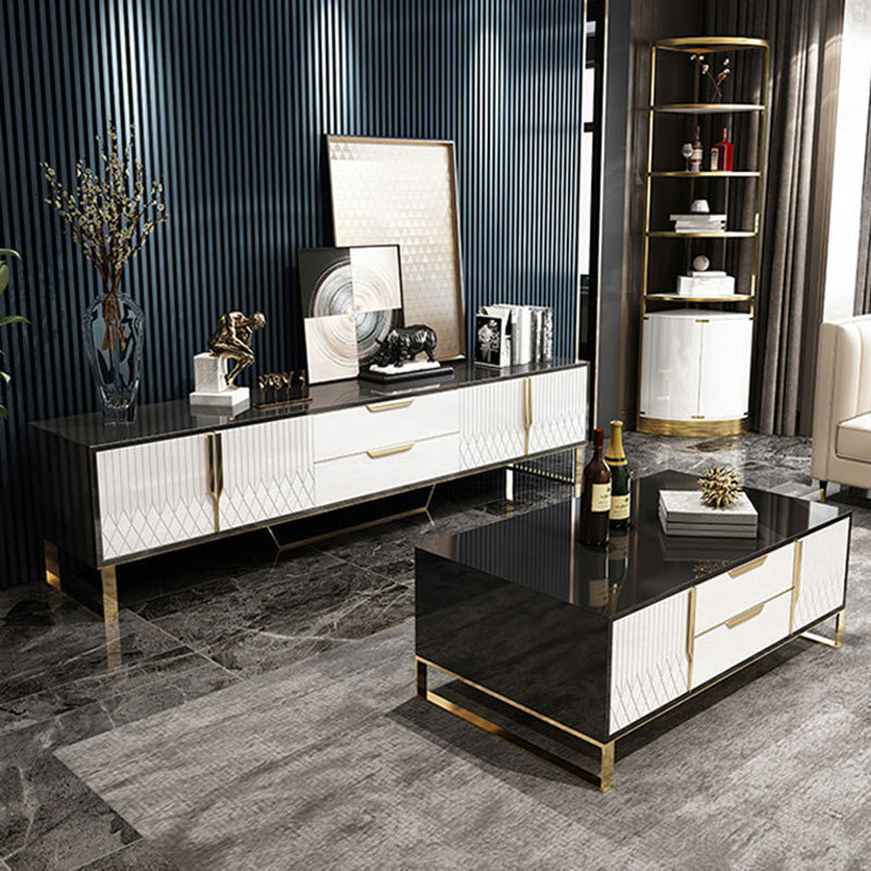 Wooden TV Media Console Modern Media Console TV Stand with Drawers Clearhalo 'furn' 'furn_tv_stands_entertainment_centers' 'Furniture' 'Living Room Furniture' 'TV Stands & Entertainment Centers' 'TV Stands & Media Storage Furniture' 'tv_stands_entertainment_centers' 6366790