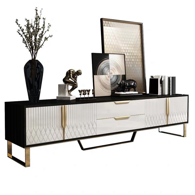Wooden TV Media Console Modern Media Console TV Stand with Drawers Clearhalo 'furn' 'furn_tv_stands_entertainment_centers' 'Furniture' 'Living Room Furniture' 'TV Stands & Entertainment Centers' 'TV Stands & Media Storage Furniture' 'tv_stands_entertainment_centers' 6366793