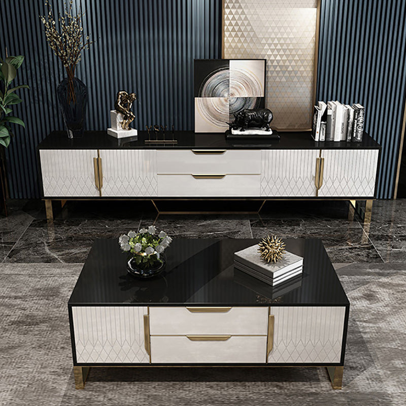 Wooden TV Media Console Modern Media Console TV Stand with Drawers Clearhalo 'furn' 'furn_tv_stands_entertainment_centers' 'Furniture' 'Living Room Furniture' 'TV Stands & Entertainment Centers' 'TV Stands & Media Storage Furniture' 'tv_stands_entertainment_centers' 6366798