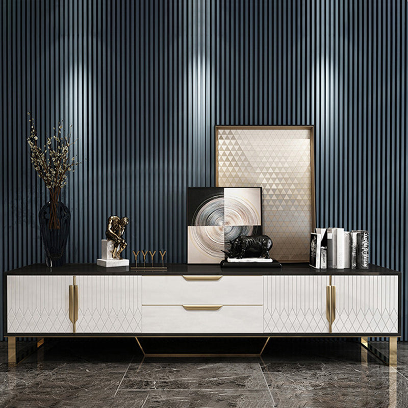 Wooden TV Media Console Modern Media Console TV Stand with Drawers Black White Clearhalo 'furn' 'furn_tv_stands_entertainment_centers' 'Furniture' 'Living Room Furniture' 'TV Stands & Entertainment Centers' 'TV Stands & Media Storage Furniture' 'tv_stands_entertainment_centers' 6366801