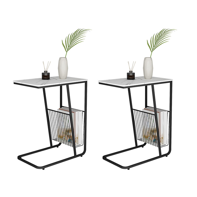 Mesa nocturna de almacenamiento industrial de hierro de 1Shelf de hierro, 24 "de alto