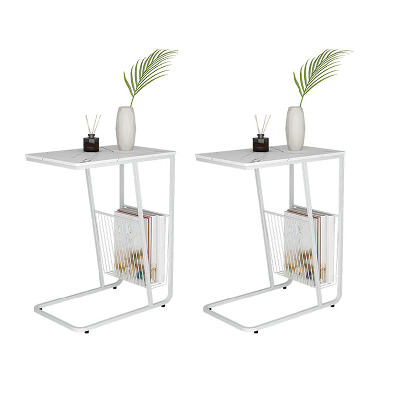 Mesa nocturna de almacenamiento industrial de hierro de 1Shelf de hierro, 24 "de alto