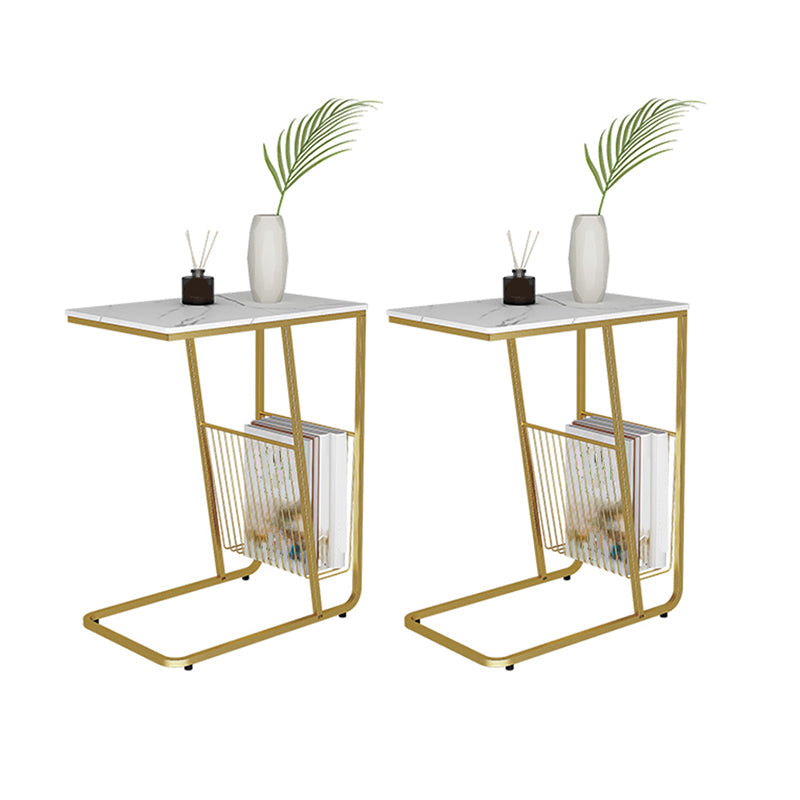 Mesa nocturna de almacenamiento industrial de hierro de 1Shelf de hierro, 24 "de alto