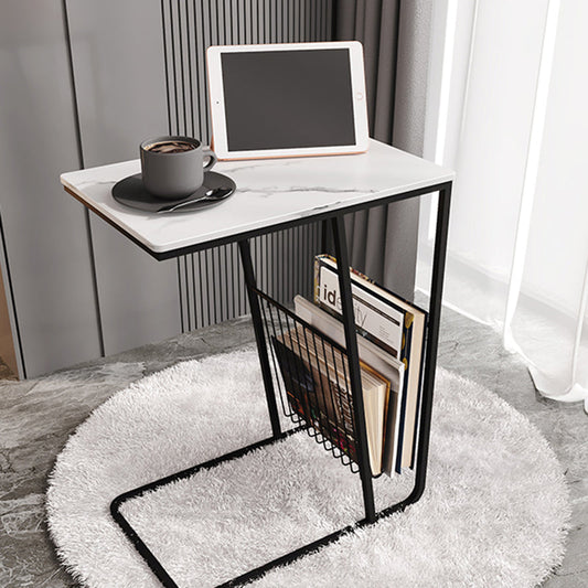 1 Shelf Iron Iron Industrial Open Carice Open Night Table, 24 "di altezza