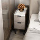 Comodino da letto in legno finto tavolo da notte contemporaneo con cassetti