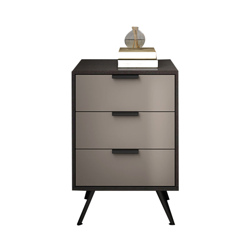 Comodino da letto in legno finto tavolo da notte contemporaneo con cassetti